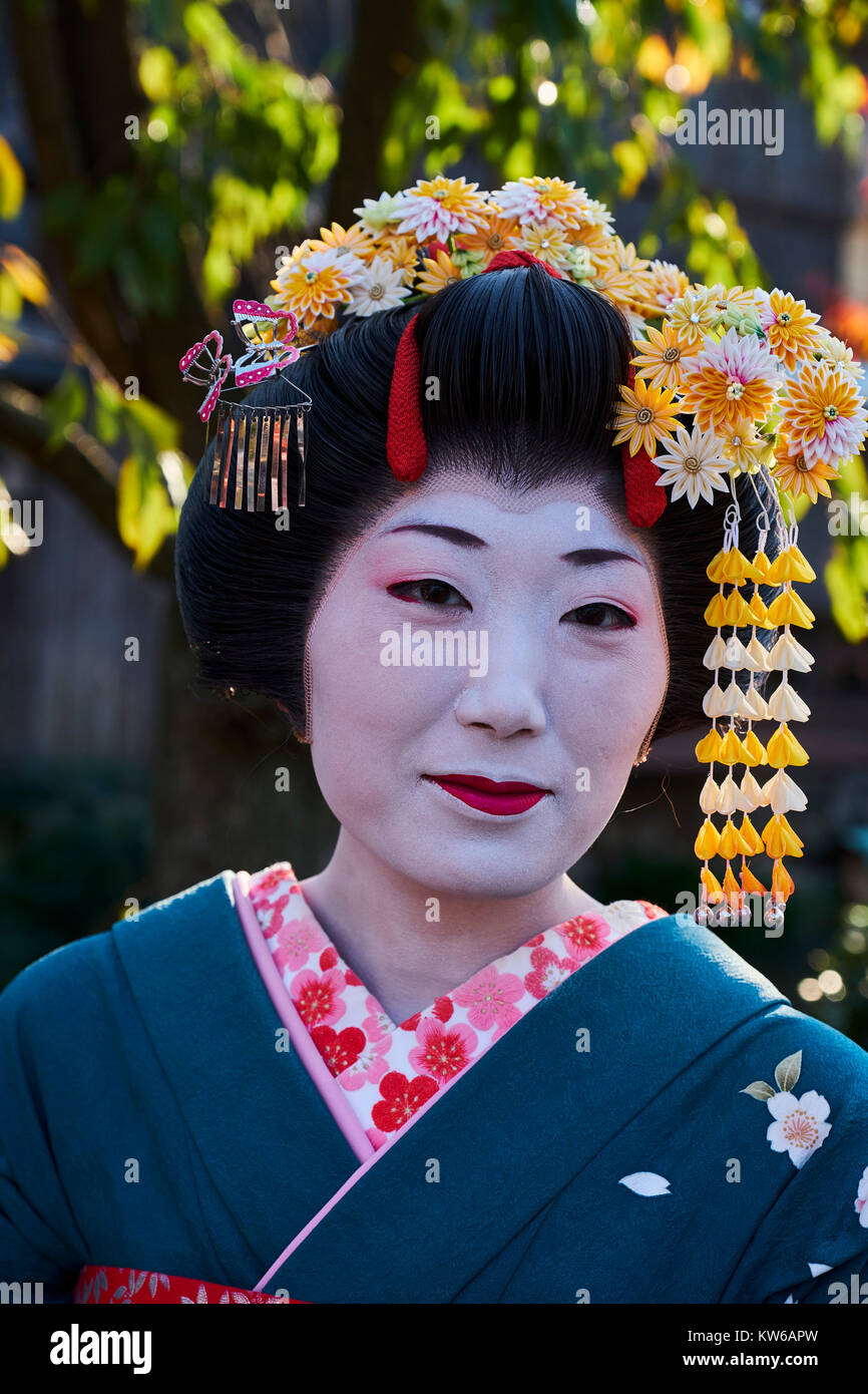 Le Japon, l'île de Honshu, région du Kansai, Kyoto, Gion, quartier de Geisha Banque D'Images