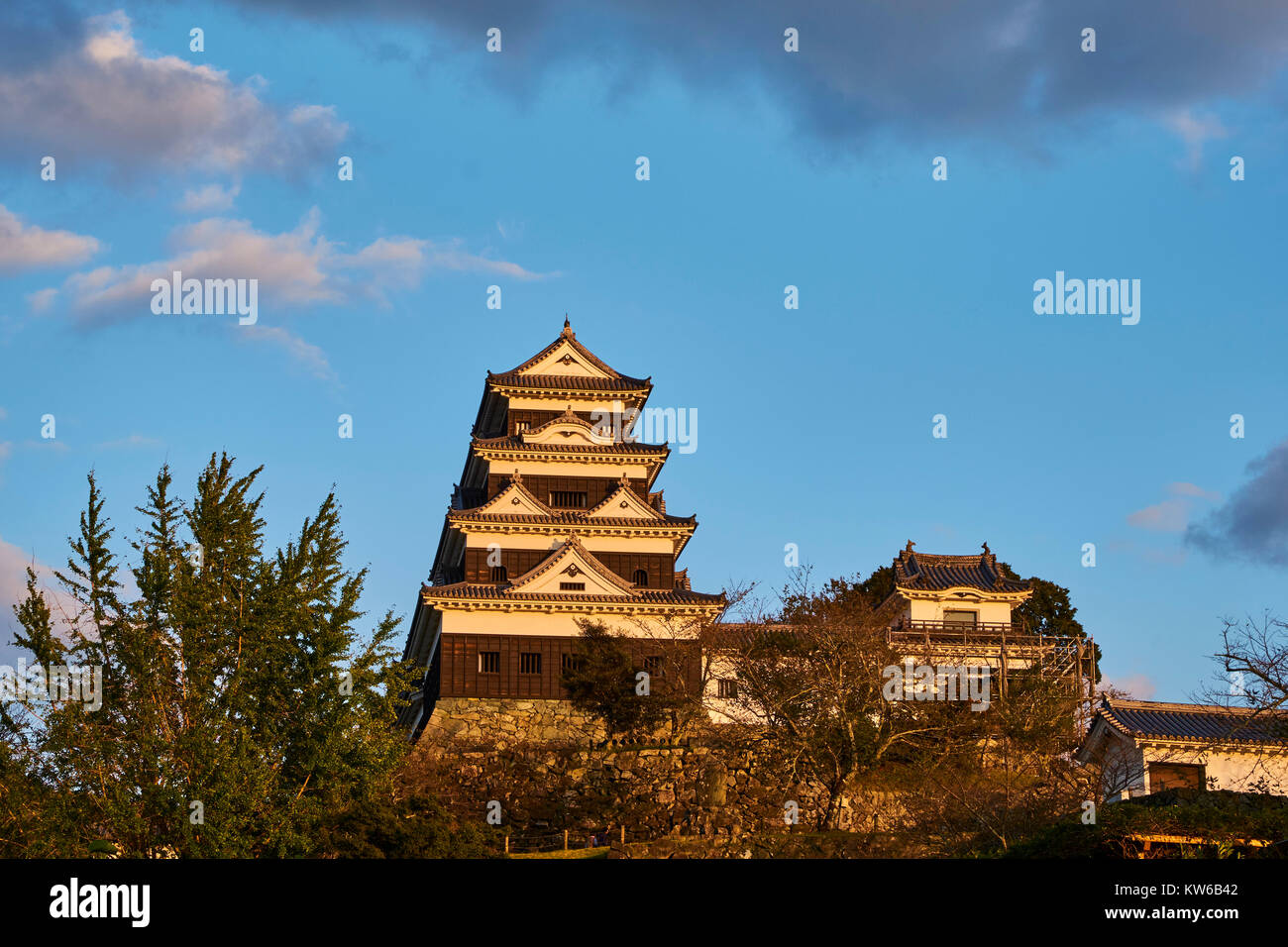 Le Japon, l'île de Shikoku, région d'Ehime, Ozu Ozu, château Banque D'Images