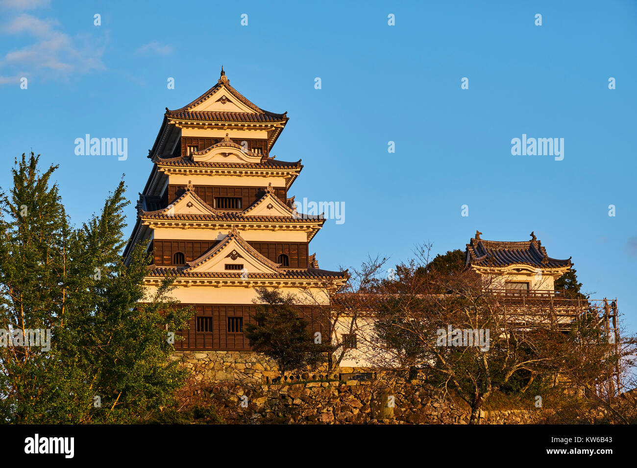 Le Japon, l'île de Shikoku, région d'Ehime, Ozu Ozu, château Banque D'Images