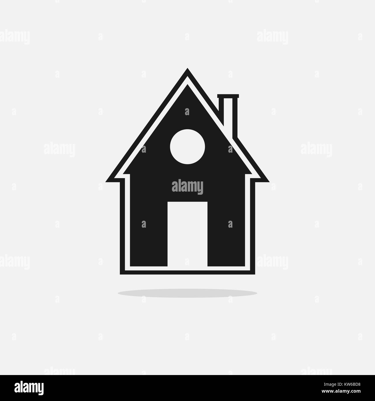 L'icône d'accueil. Real estate logo design illustration Illustration de Vecteur