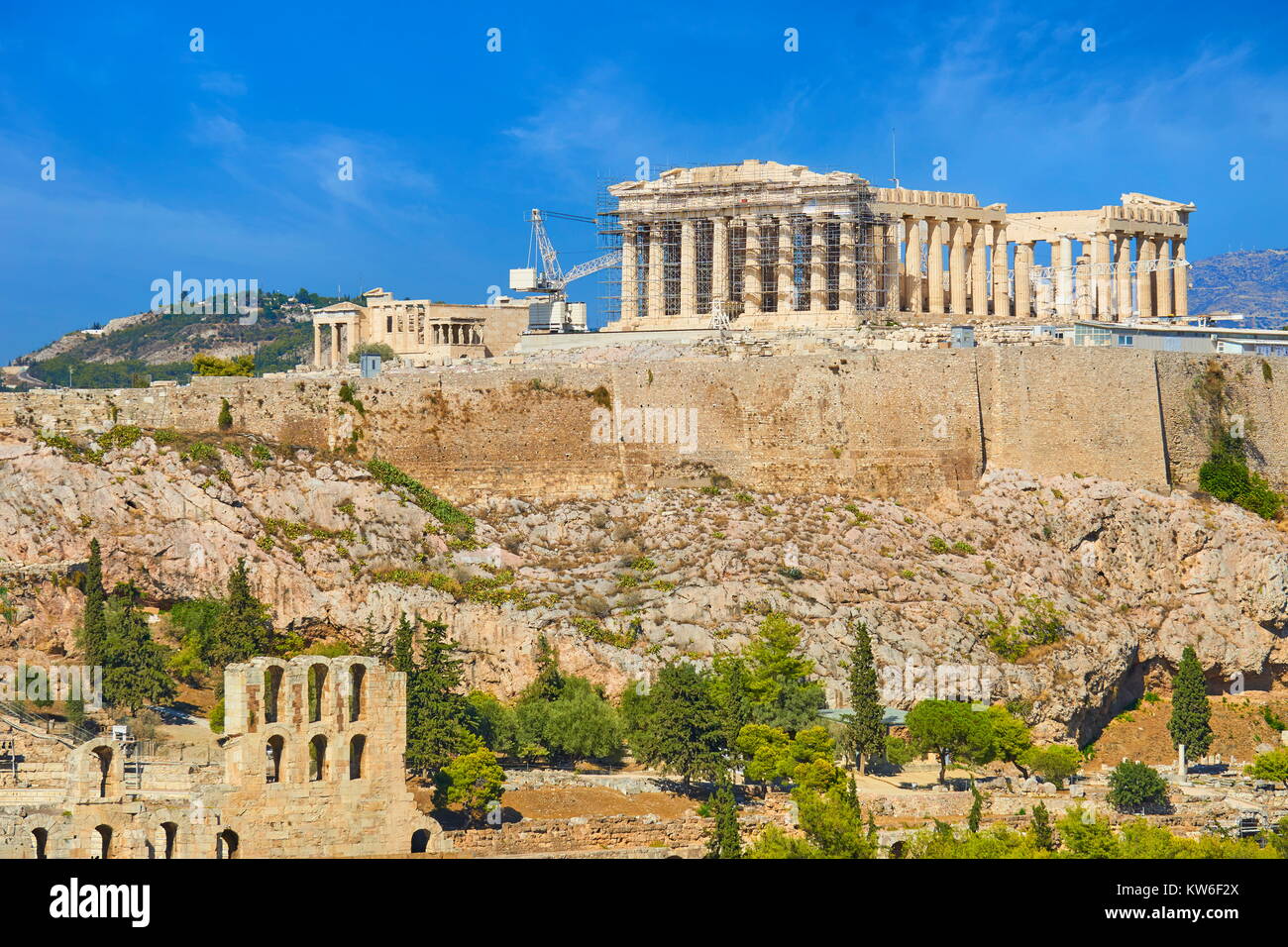 Voir à Parthénon, Acropole, Athènes, Grèce Banque D'Images