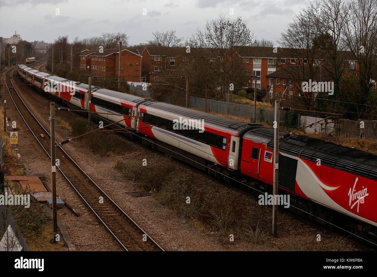 30 décembre 2017 Gare et passant par des trains Banque D'Images