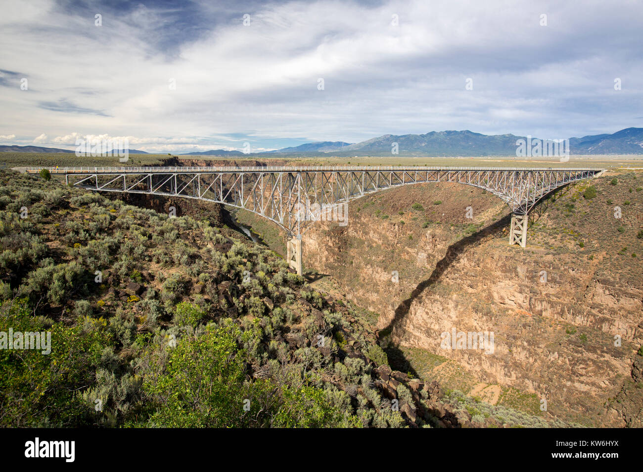 Rio Grande Gorge Bridge State Park, Nouveau Mexique Banque D'Images