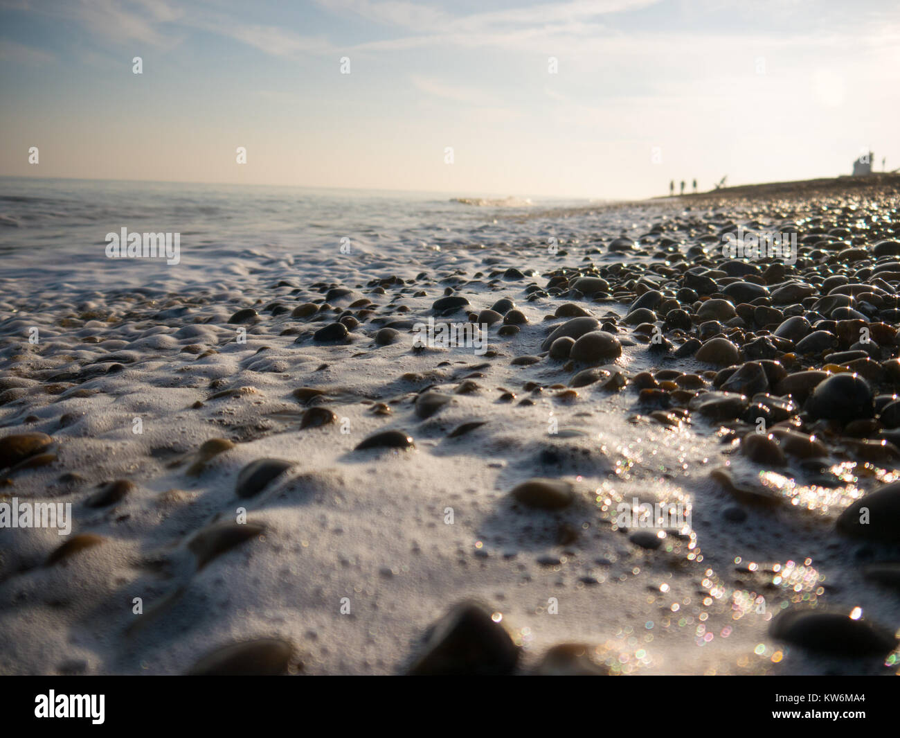 Surfez sur cailloux Banque D'Images