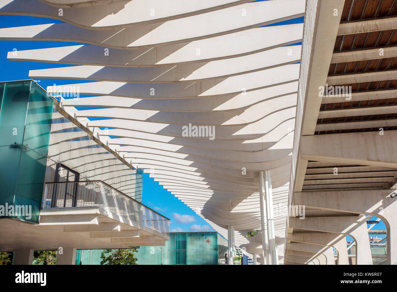 Nouveau terminal de croisière moderne Malaga, Espagne Banque D'Images