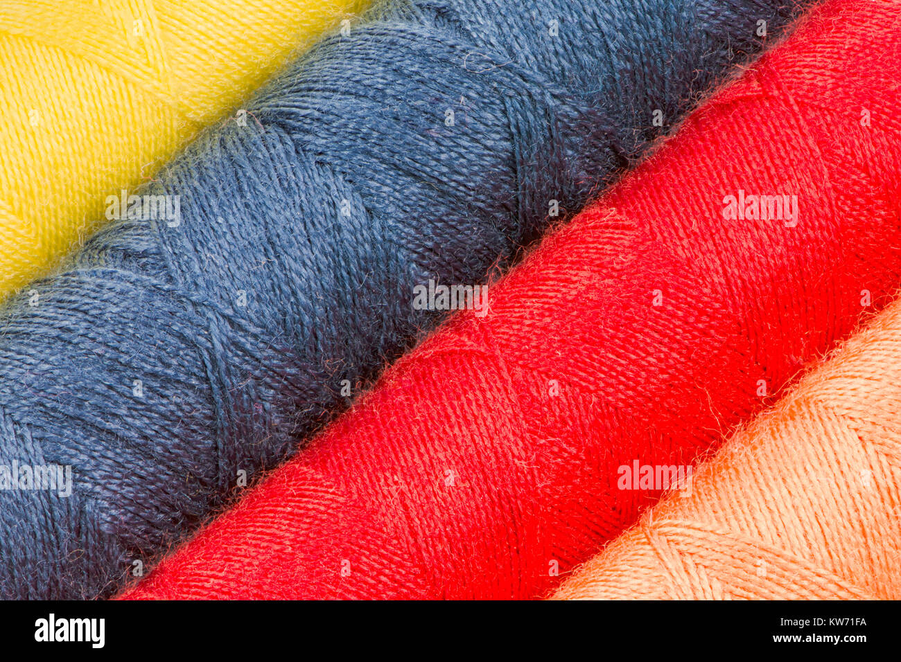 Abstract macro fond de bobines de fils de coton Banque D'Images