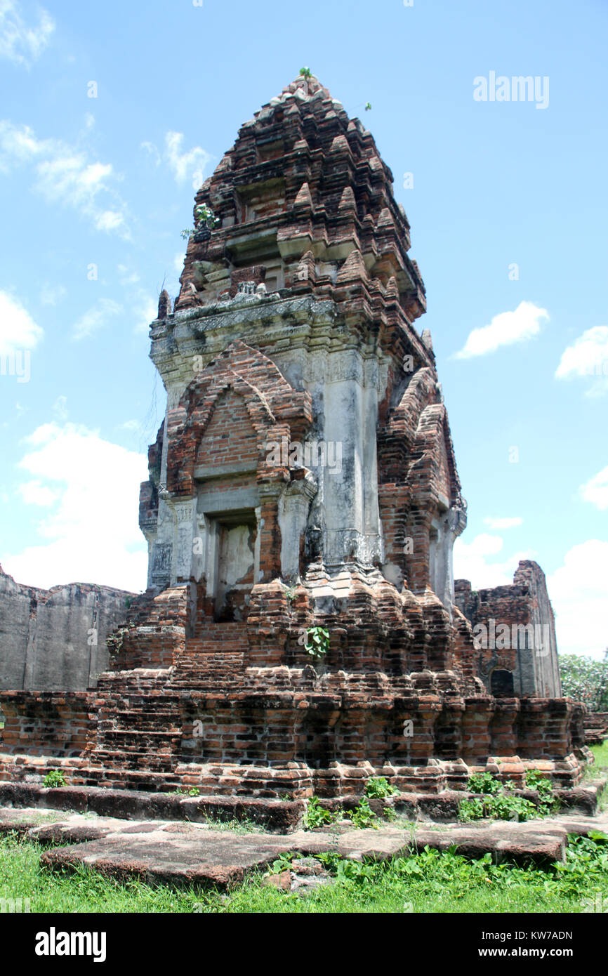 Chedi de Wat Phra Sri Rattana Mahathat, Lop Buri, Thaïlande Banque D'Images