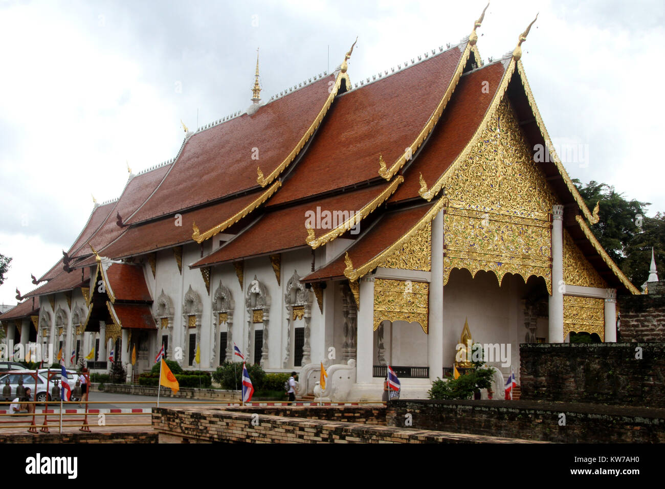 Grand vieux temple de Wat Chedi Luang, Chiang Mai, Thaïlande Banque D'Images