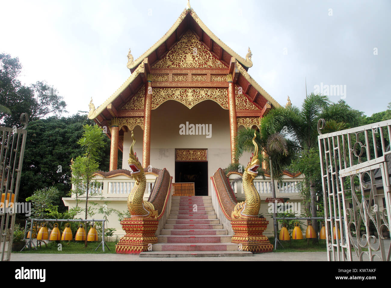 Temple de Wat Phra That Doi Ngam Muang, Chiang Rai, Thaïlande Banque D'Images