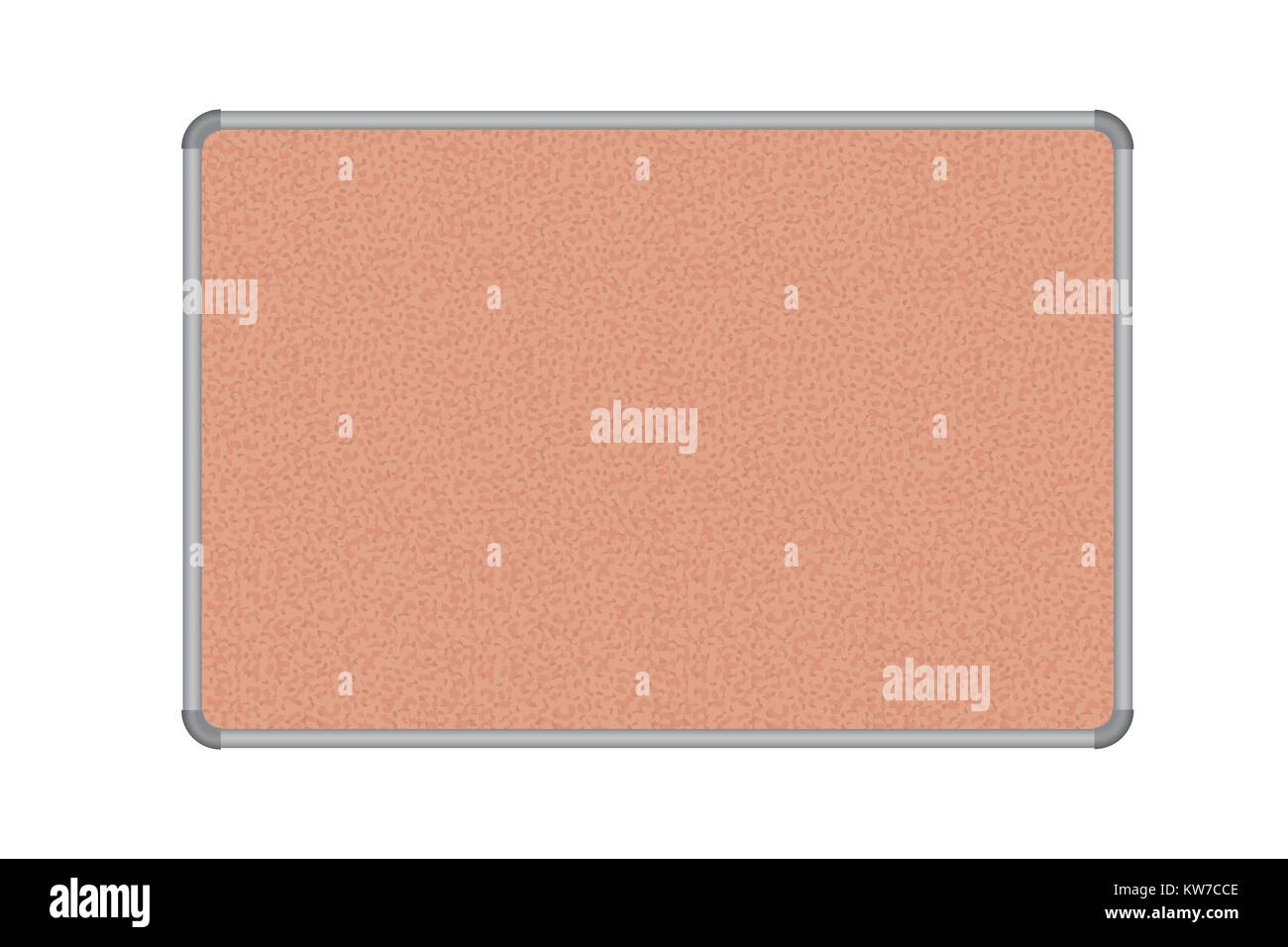 Panneau de liège avec cadre en aluminium, isolé sur fond blanc - vector Illustration de Vecteur