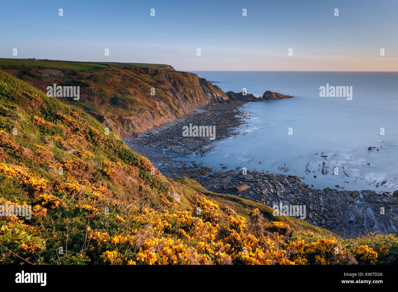 Marsland Valley ; Cornwall - Devon frontière ; UK Banque D'Images