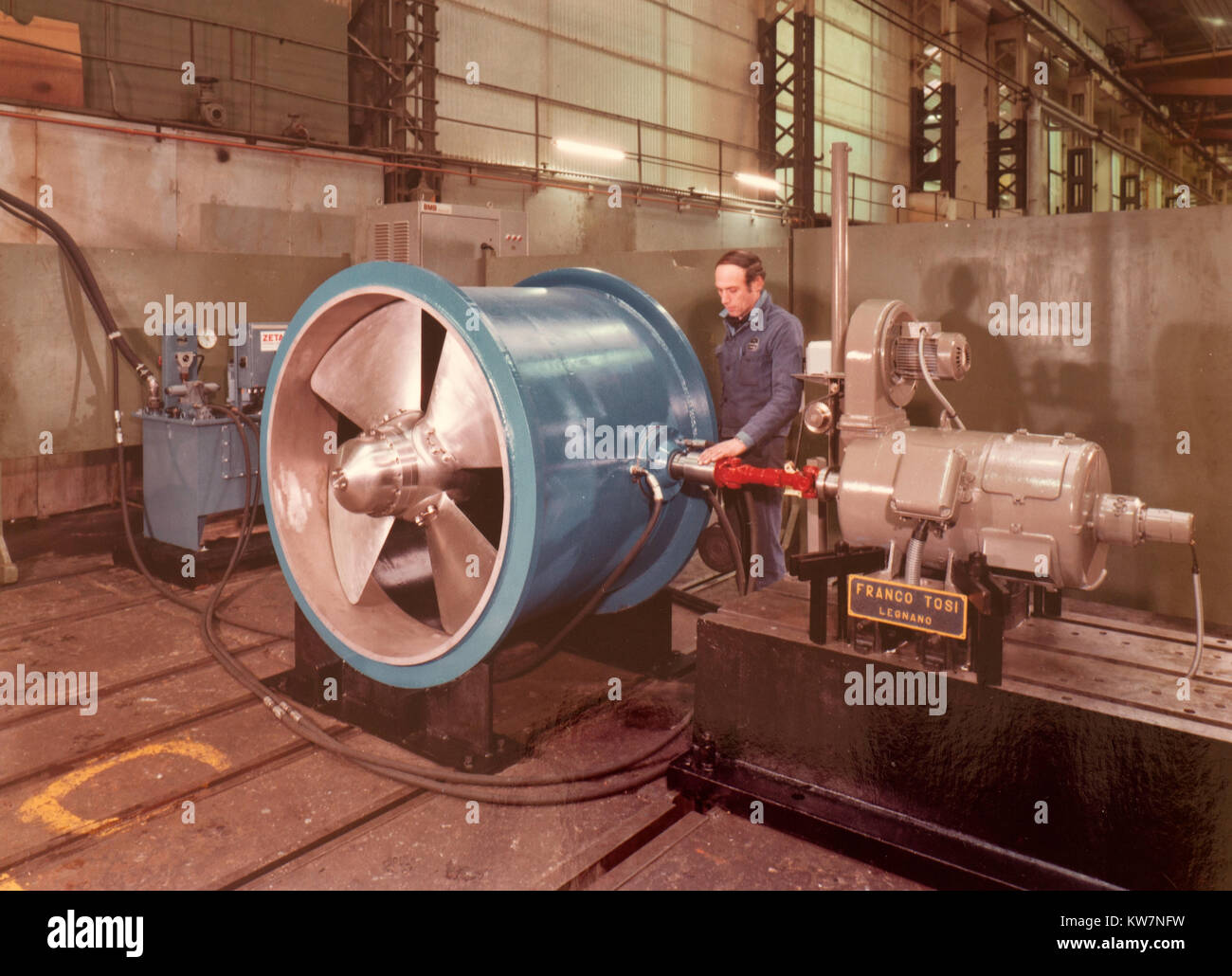 Turbines et machines lourdes produit par Franco Tosi industries (Legnano, Italie, 1960) Banque D'Images