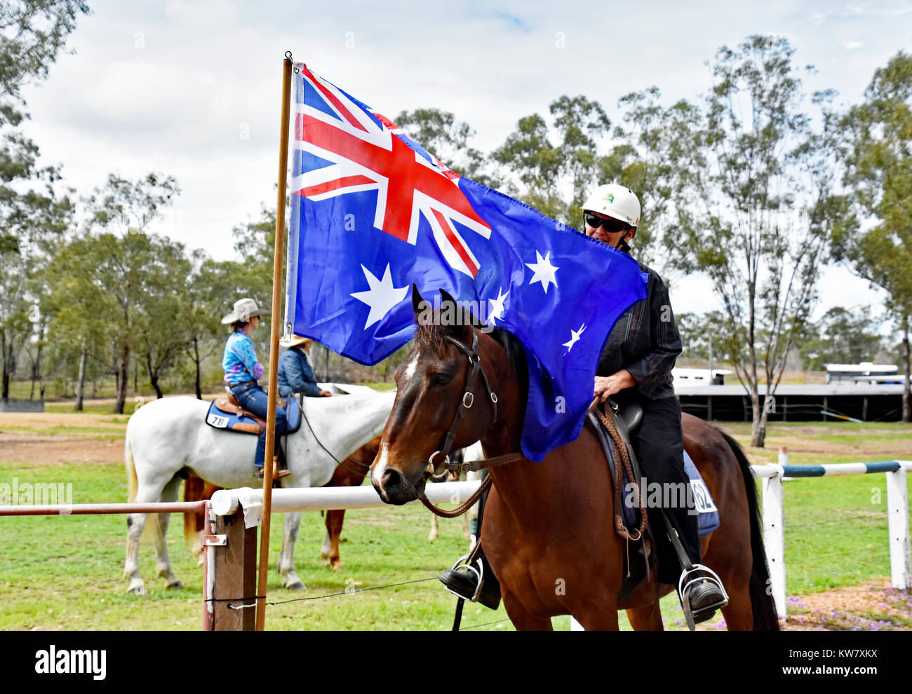 Le drapeau australien Banque D'Images