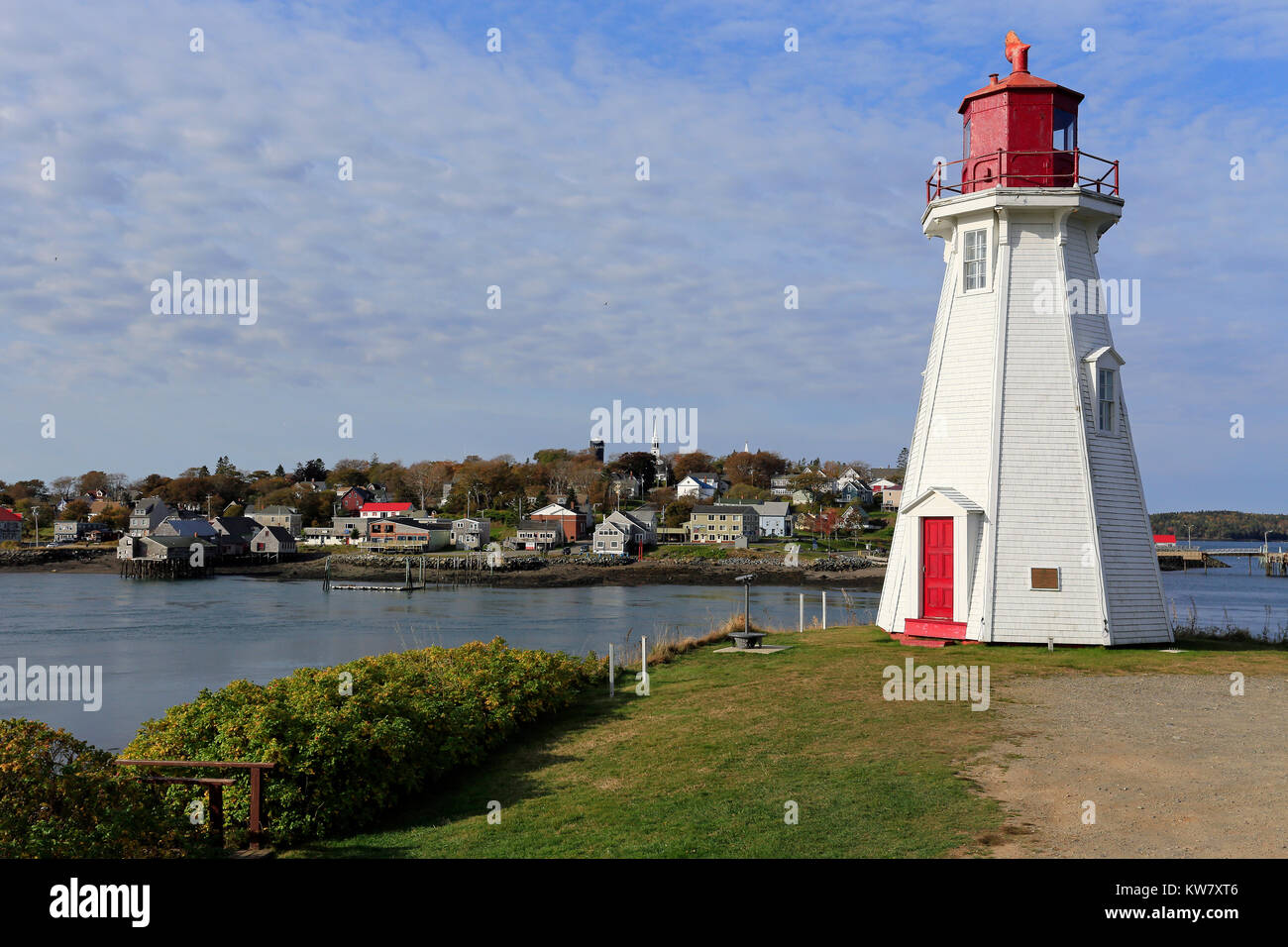 Mulholland Point Light, l'île Campobello Banque D'Images