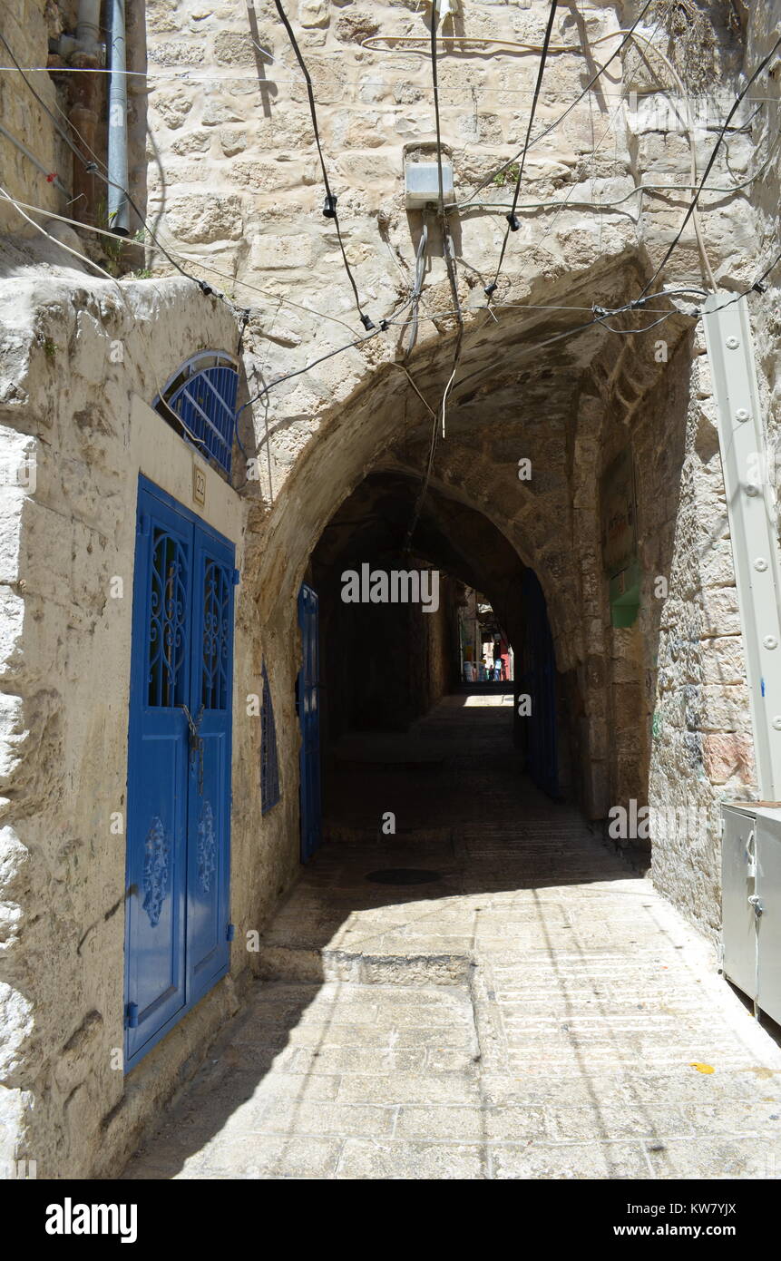 Le quartier musulman de la vieille ville de Jérusalem Pèlerinage Kaaba Banque D'Images