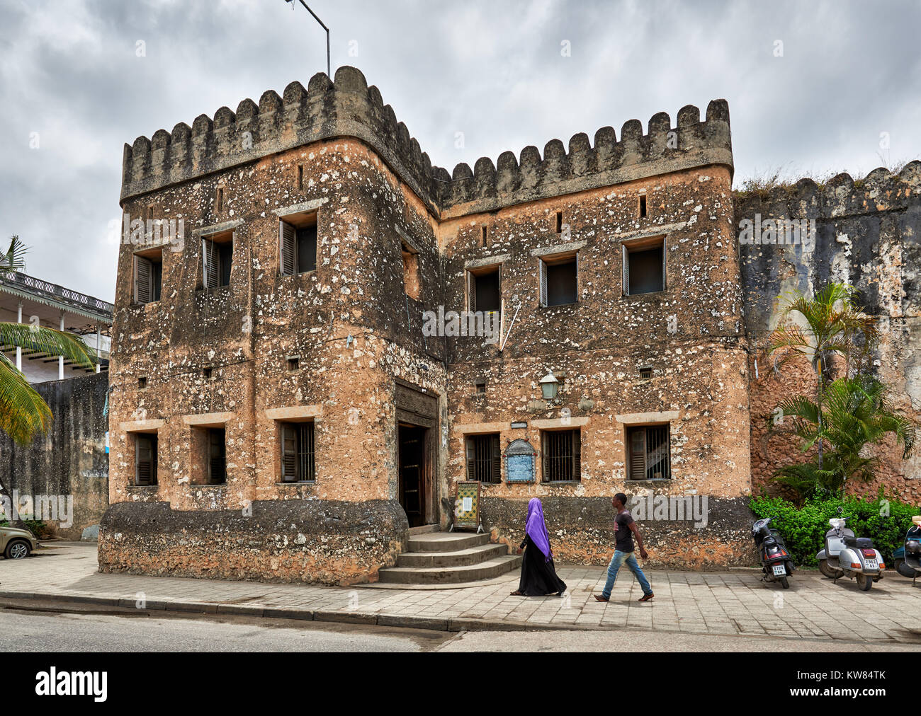 Le vieux fort de Stone Town, Kongwe Ngome, UNESCO World Heritage Site, Zanzibar, Tanzania, Africa Banque D'Images