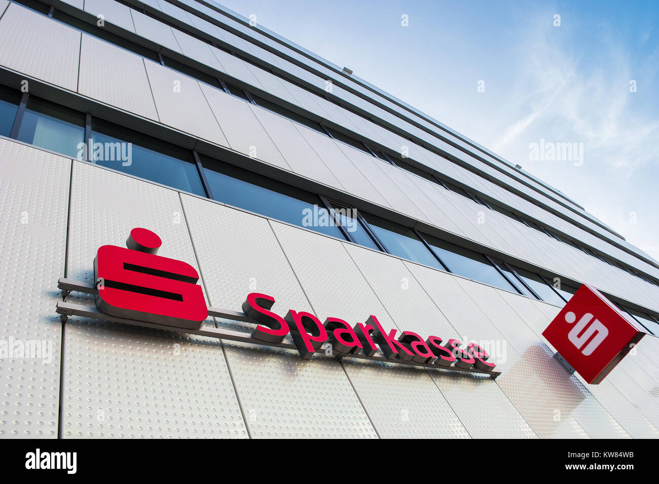 Logo de a The German Sparkasse (Savings Bank).D'après les études de l'OCDE, le système bancaire public allemand représentait 40% du total des actifs bancaires Banque D'Images