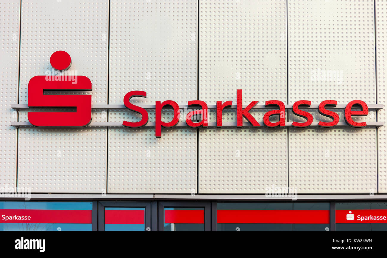 Logo de a The German Sparkasse (Savings Bank).D'après les études de l'OCDE, le système bancaire public allemand représentait 40% du total des actifs bancaires Banque D'Images