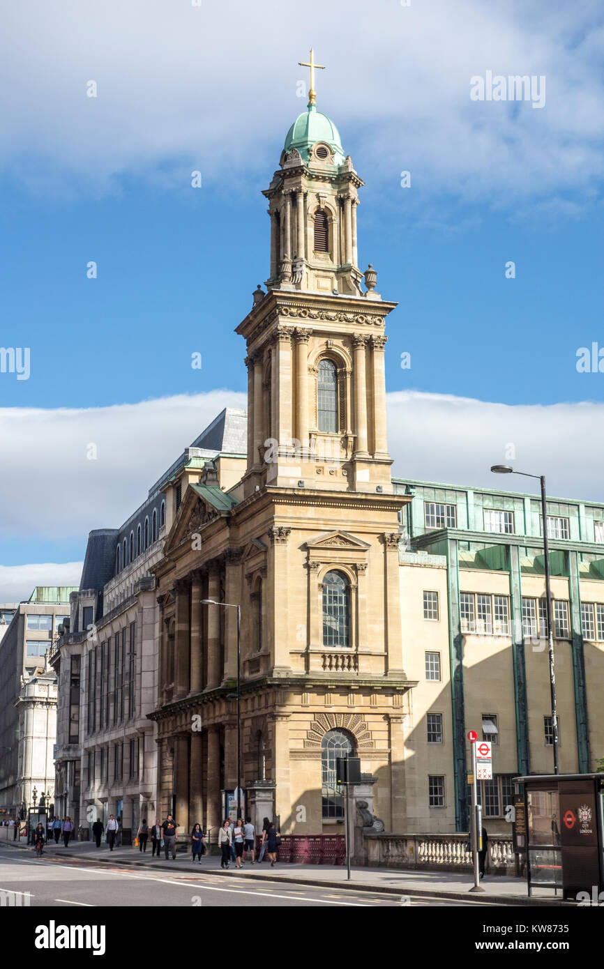 Temple de la ville, l'église non-conformiste HOLBORN VIADUCT, City of London, UK Banque D'Images