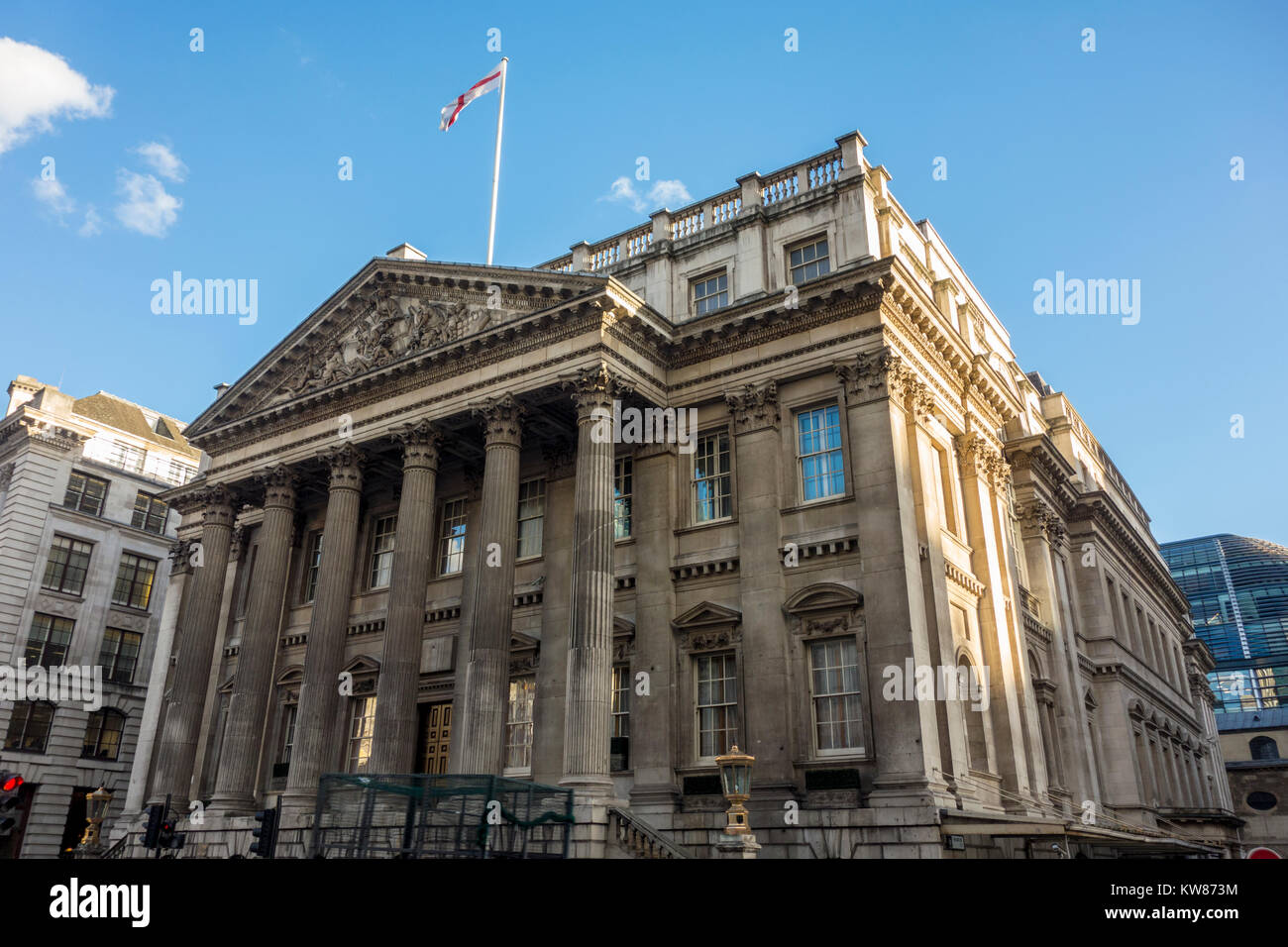 Hôtel particulier, ville de Londres, par George Dance l'Ancien, résidence officielle du Lord Maire de Londres. Banque D'Images