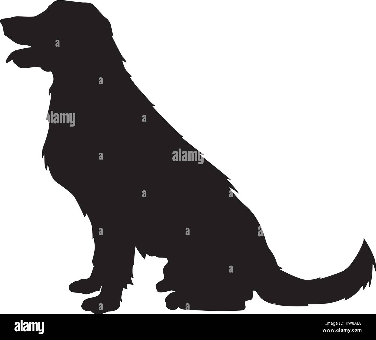 Silhouette de chien, Vector illustration Illustration de Vecteur