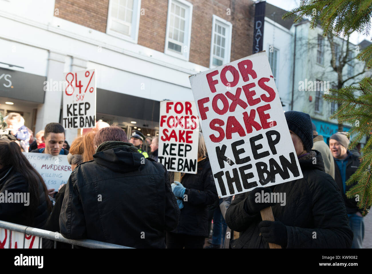 London, UK. 06Th Jan, 2018. Chasser les manifestants au Guild Hall Square London le jour de l'an. Crédit : Mike Walters/ Alamy Live News Banque D'Images