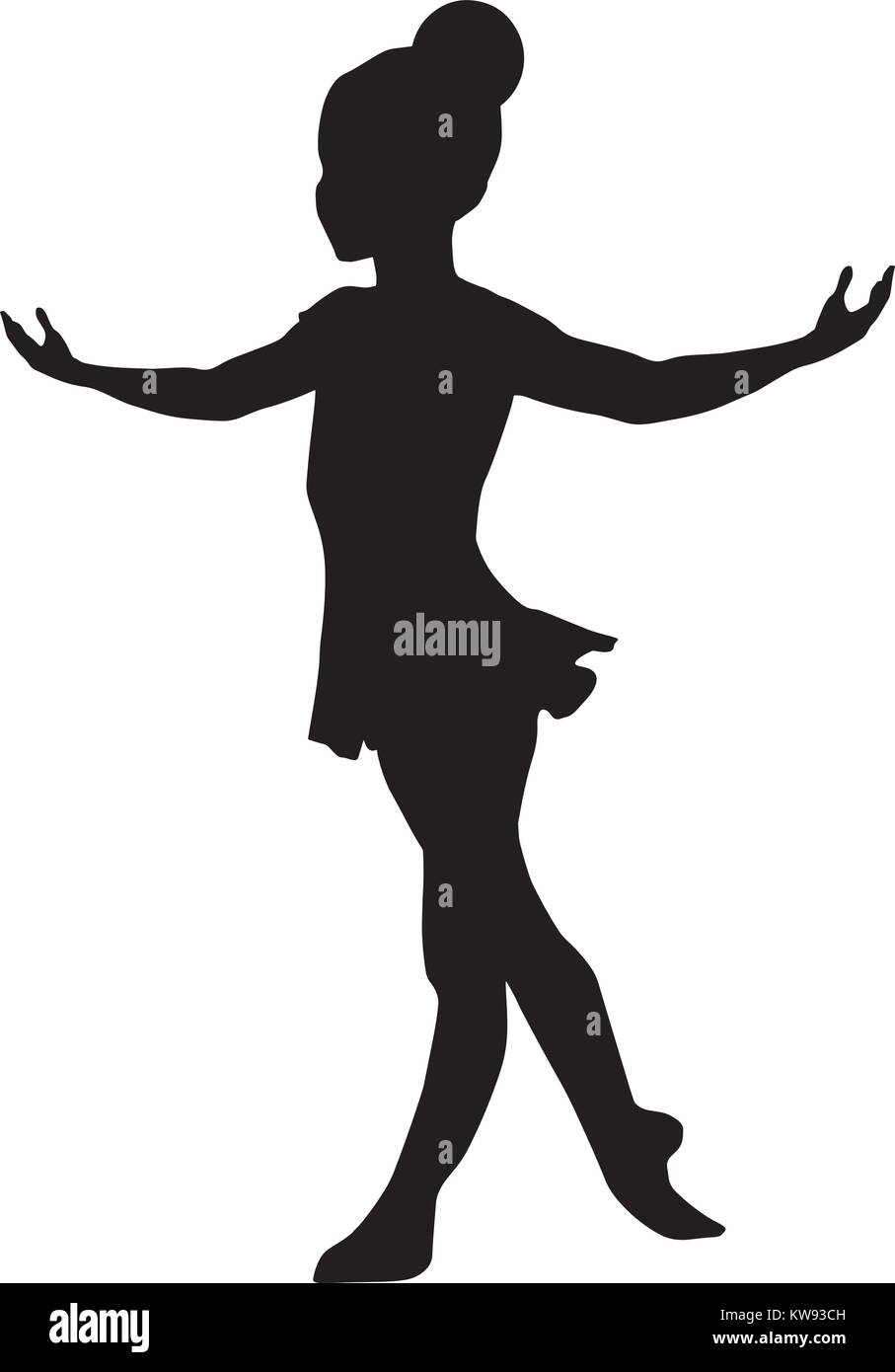 Silhouette ballerine, Vector illustration Illustration de Vecteur