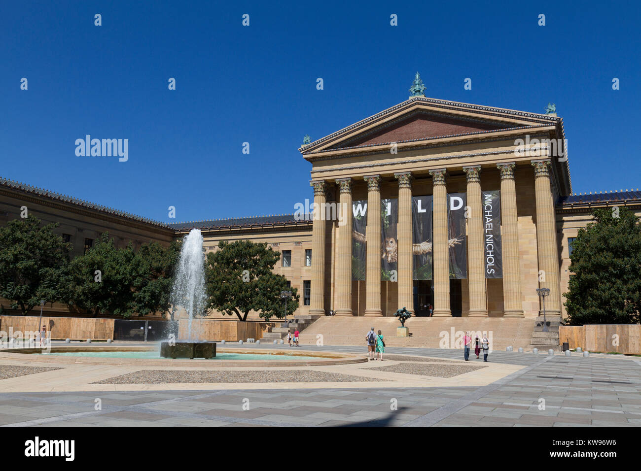 Le Musée d'Art comme suit (ou 'Rocky' étapes), Philadelphia Museum of Art, Philadelphie, PA, USA. Banque D'Images