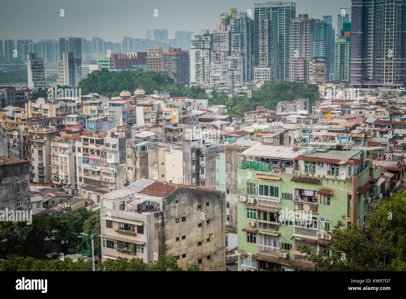 Les bâtiments et les rues de Macao Banque D'Images