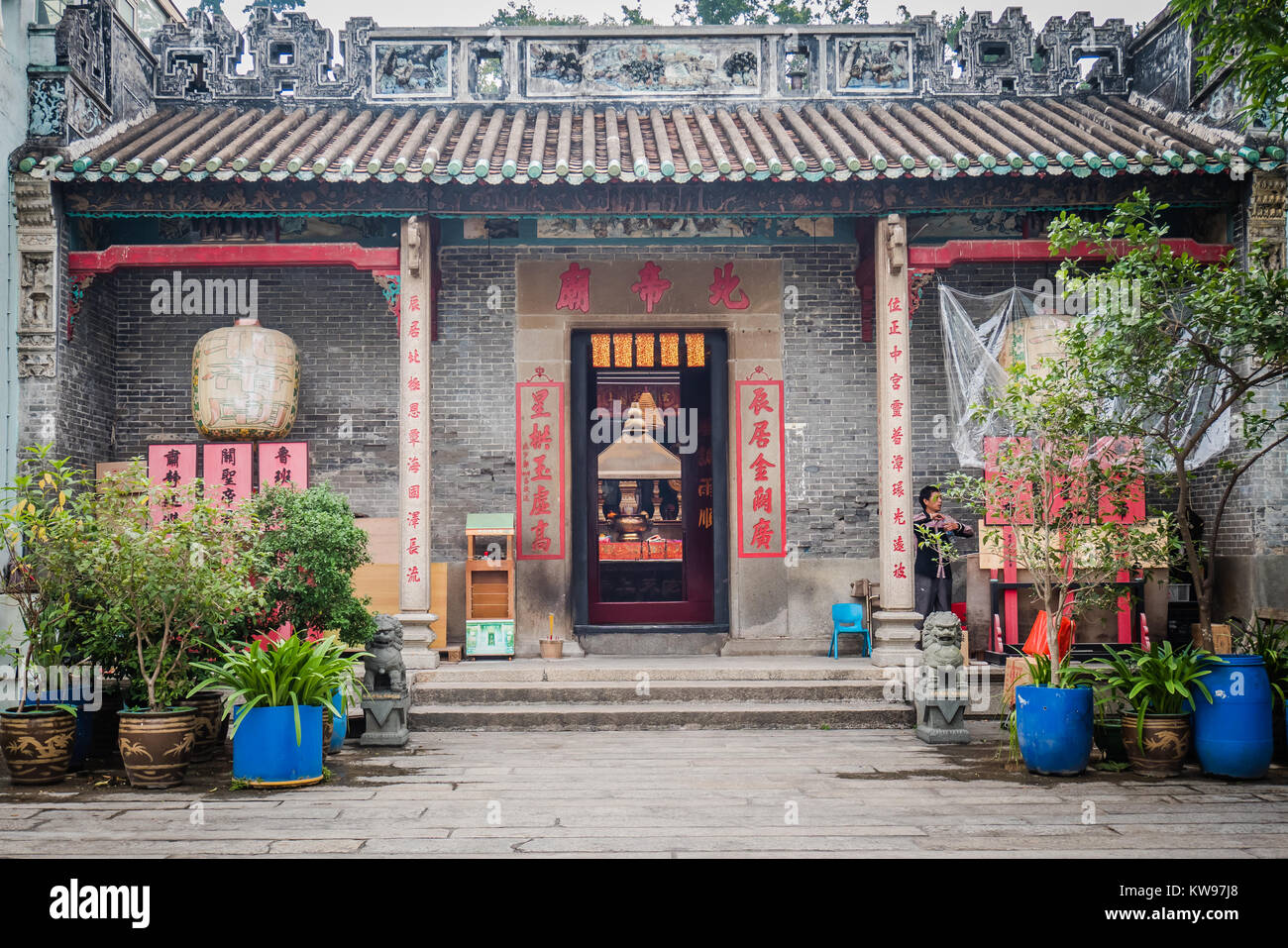 Vieux temple chinois à Macao Banque D'Images