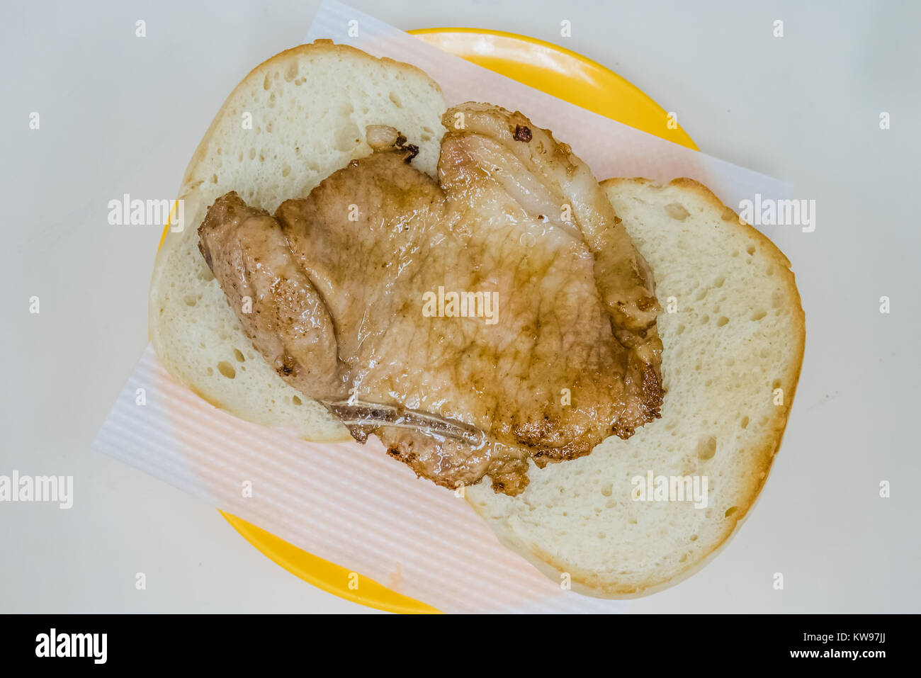 Côtelette de porc macao bun Banque D'Images