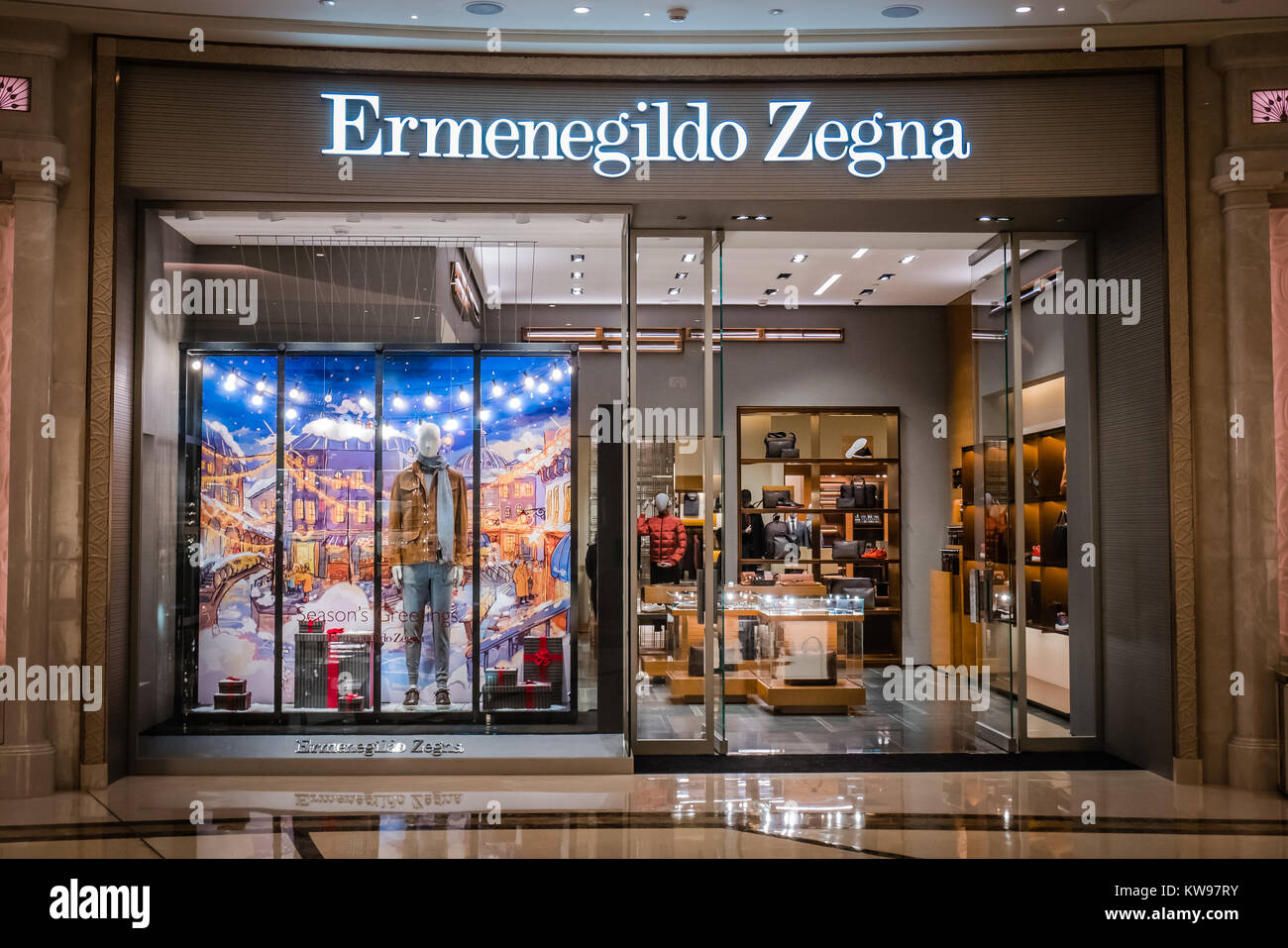 Ermenegildo Zegna store Banque D'Images