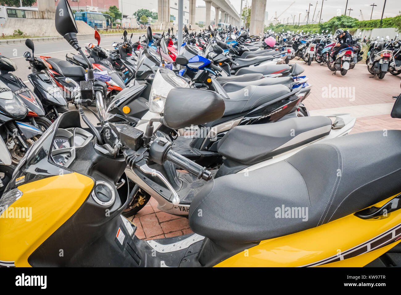 Parking moto de Macao Banque D'Images
