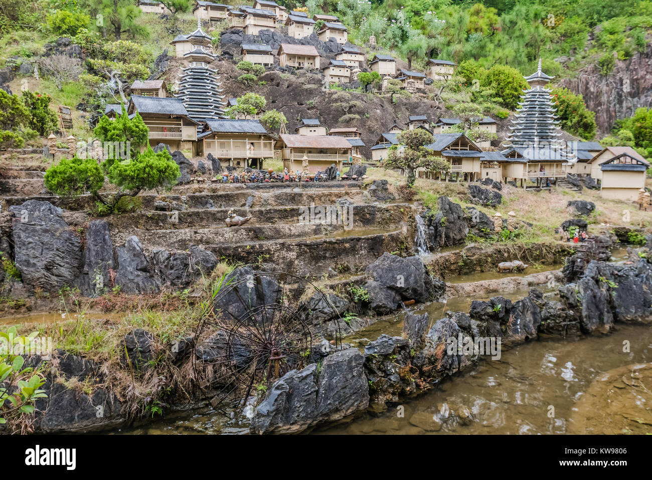 Monument Chinois version miniature Banque D'Images