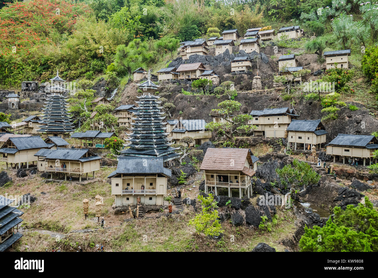 Monument Chinois version miniature Banque D'Images