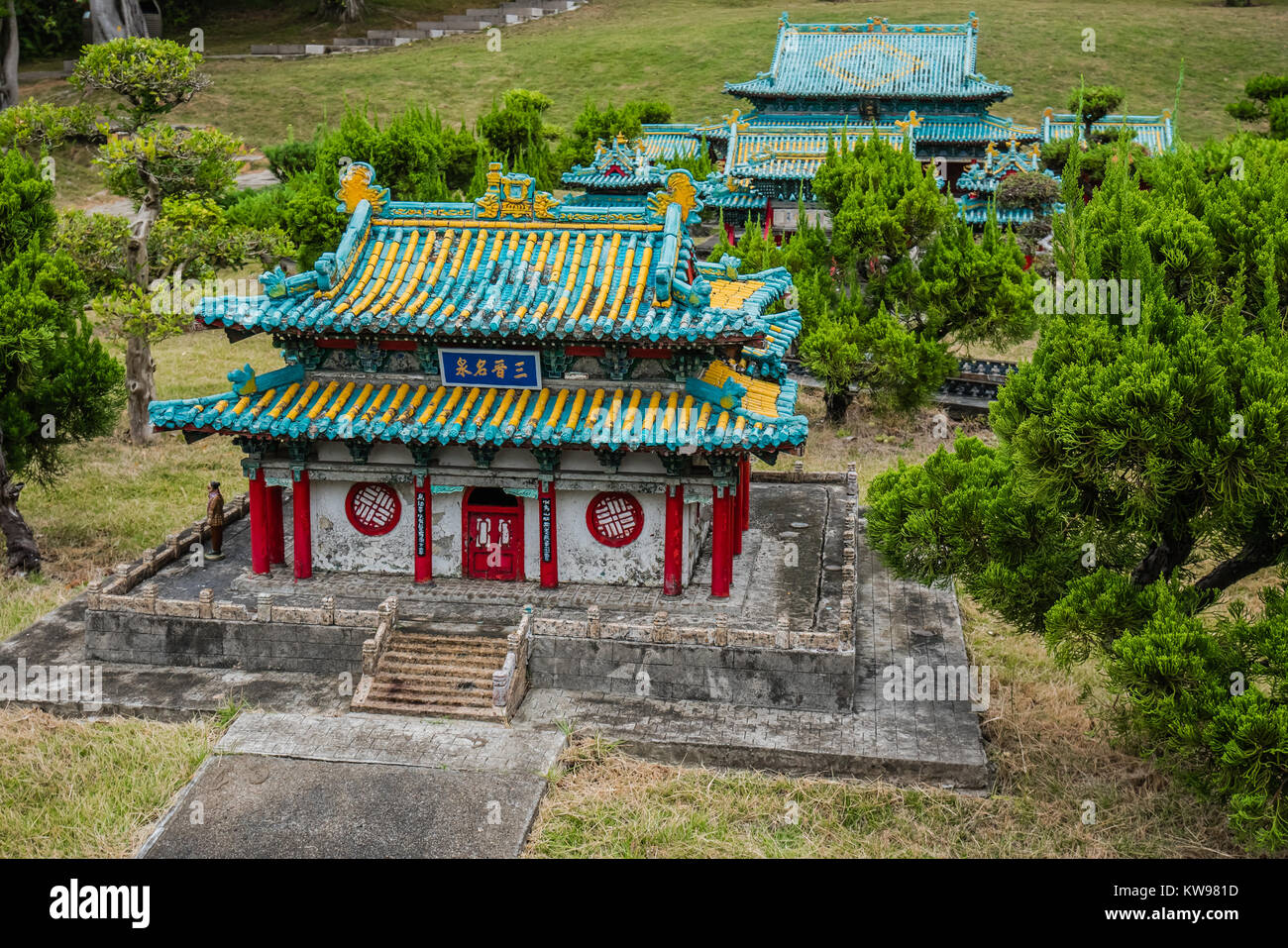 Monument Chinois version miniature memorial temple jin Banque D'Images