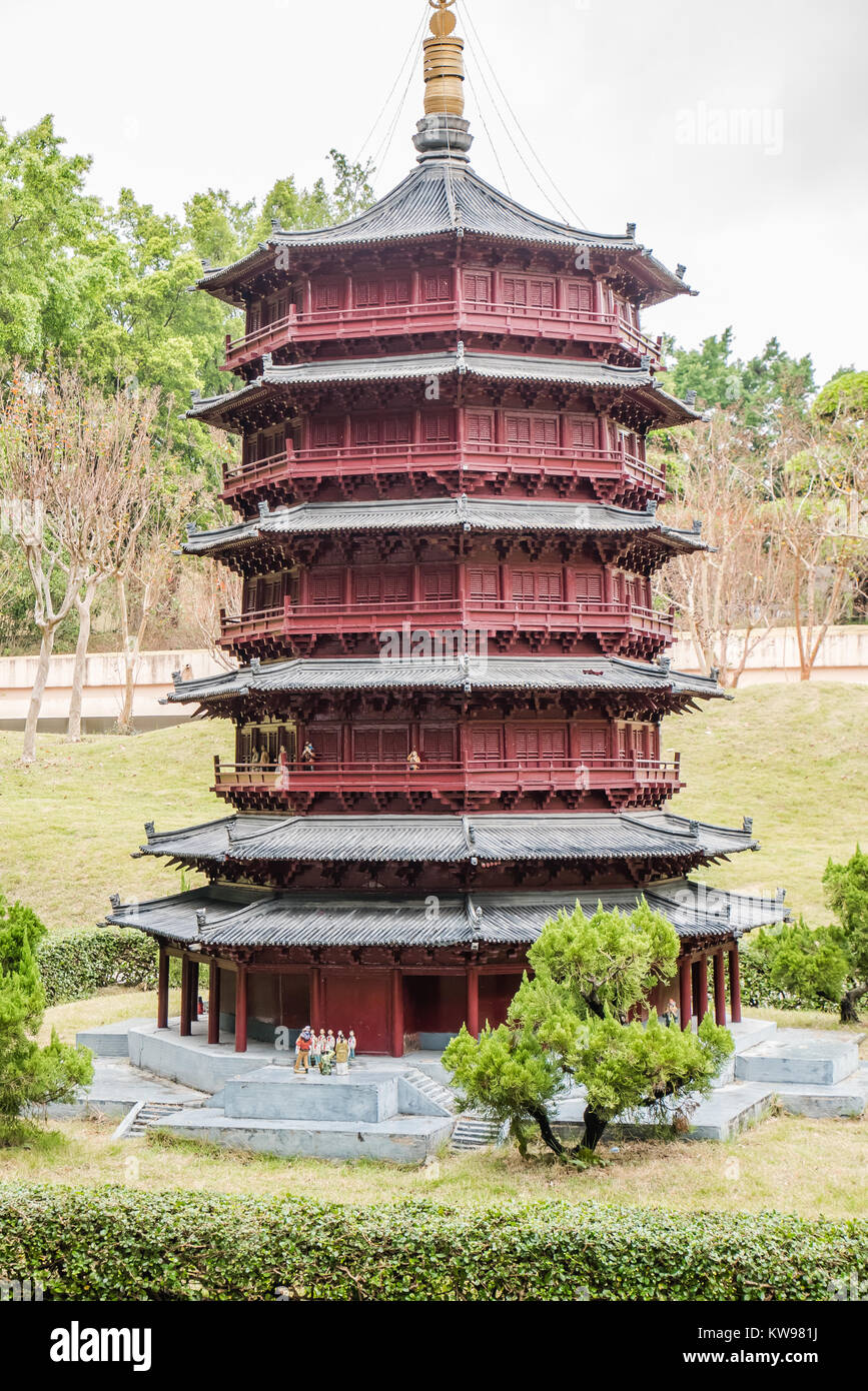 Monument Chinois version miniature Banque D'Images