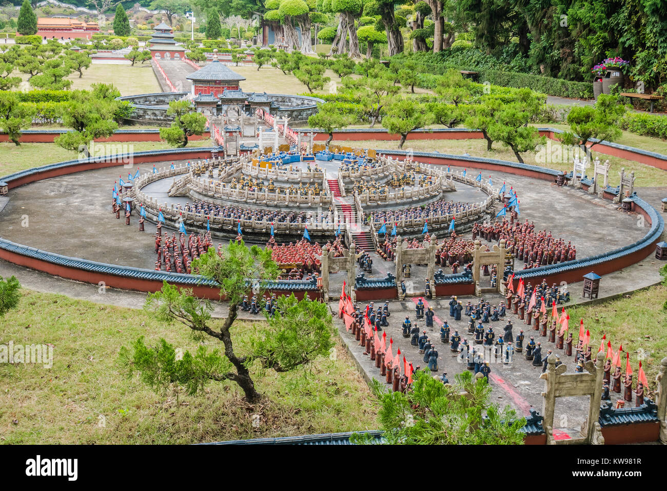 Monument Chinois version miniature Banque D'Images