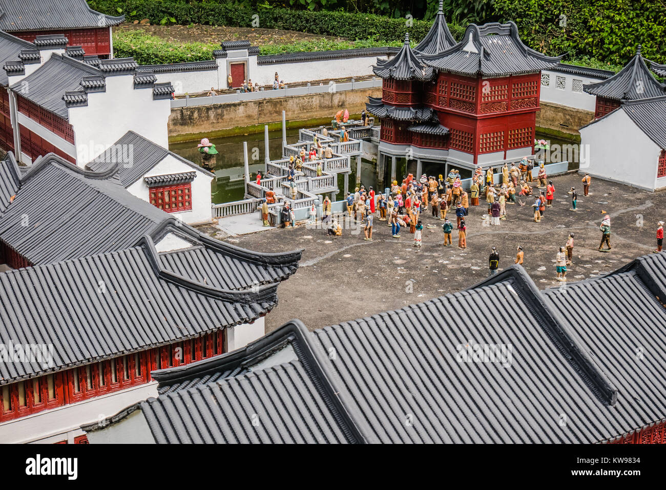 Monument Chinois version miniature chenghuang temple Banque D'Images