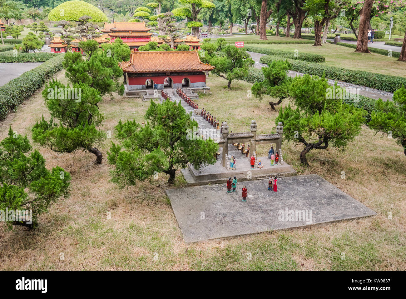 Monument Chinois version miniature de Confucius temple Banque D'Images