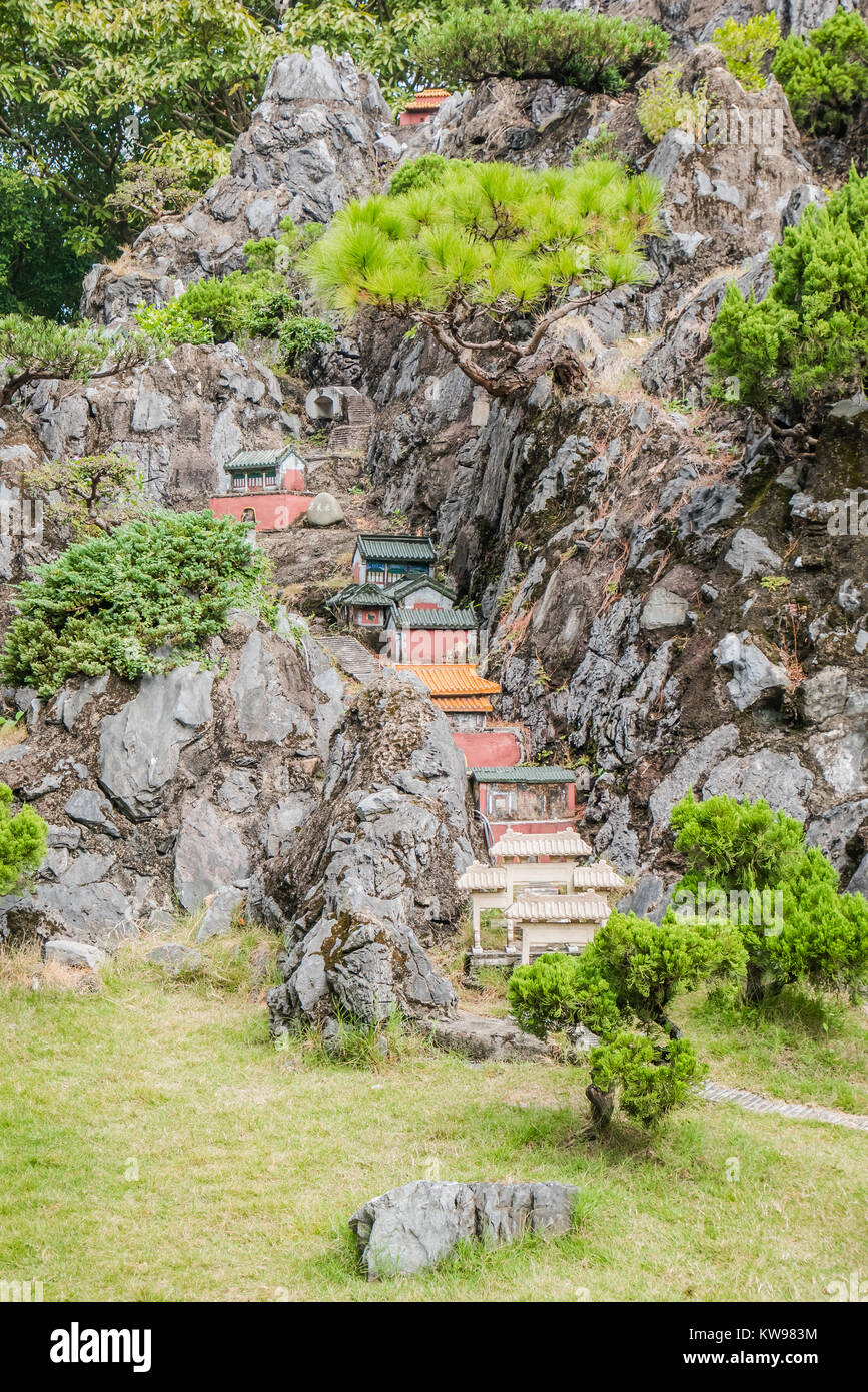 Monument Chinois taishan mountain version miniature Banque D'Images