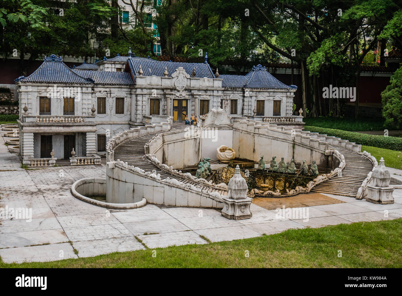 Monument Chinois version miniature de l'hôtel de la paix et de la prospérité Banque D'Images