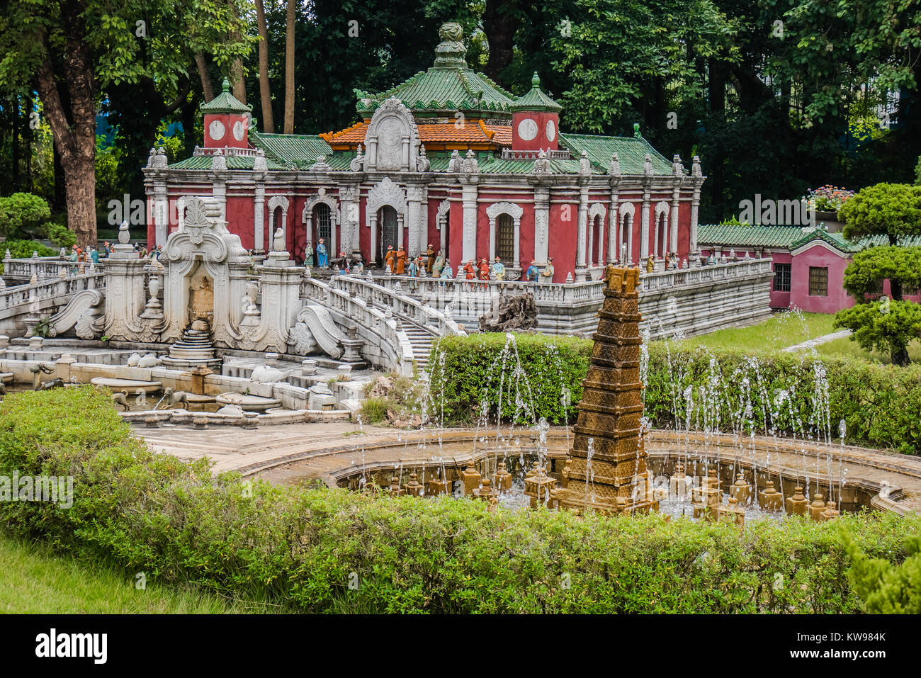 Historique version miniature chinois yuan ying temple Banque D'Images