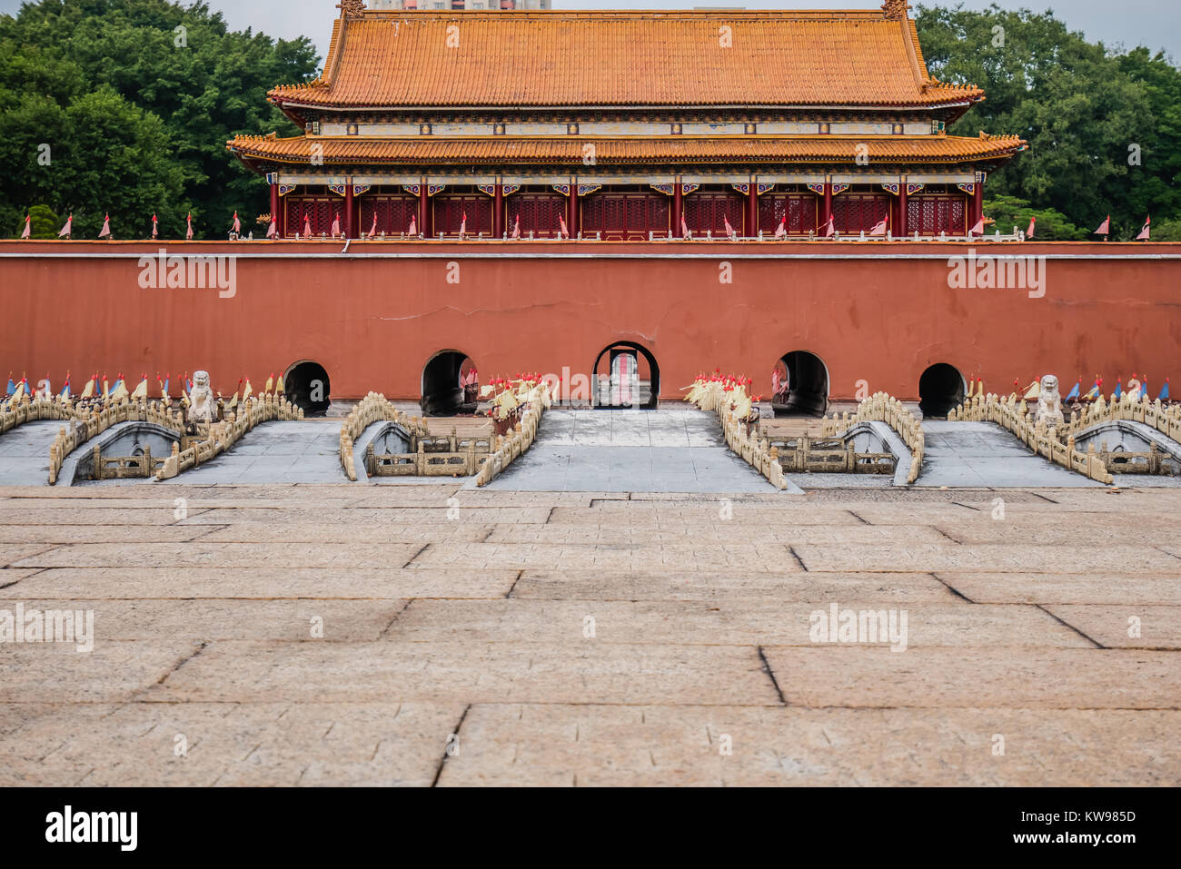 Monument Chinois version miniature de la Cité Interdite de Beijing Banque D'Images