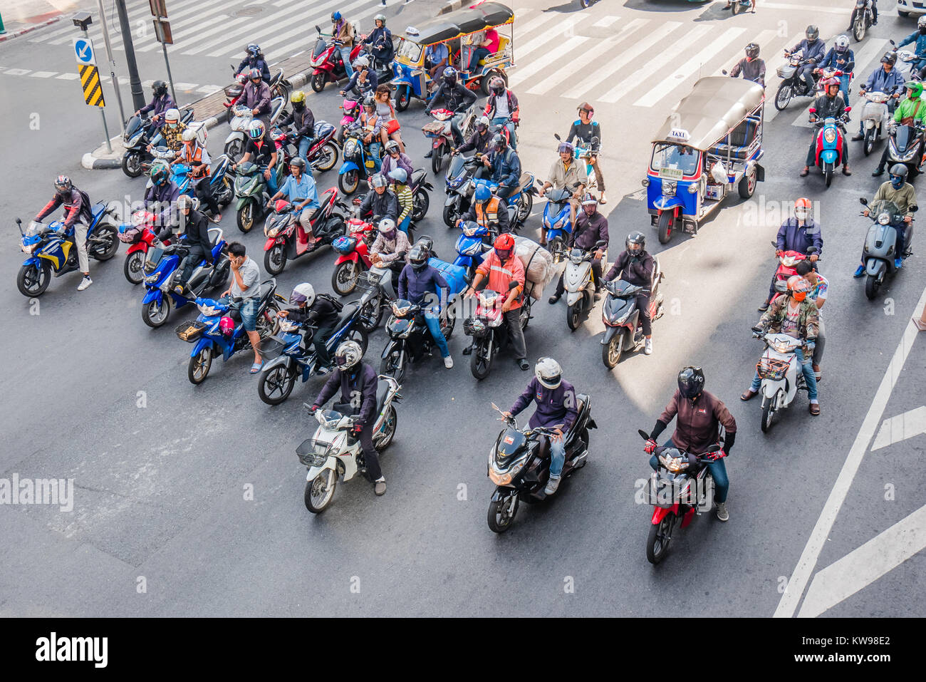 La congestion du trafic de Bangkok Banque D'Images