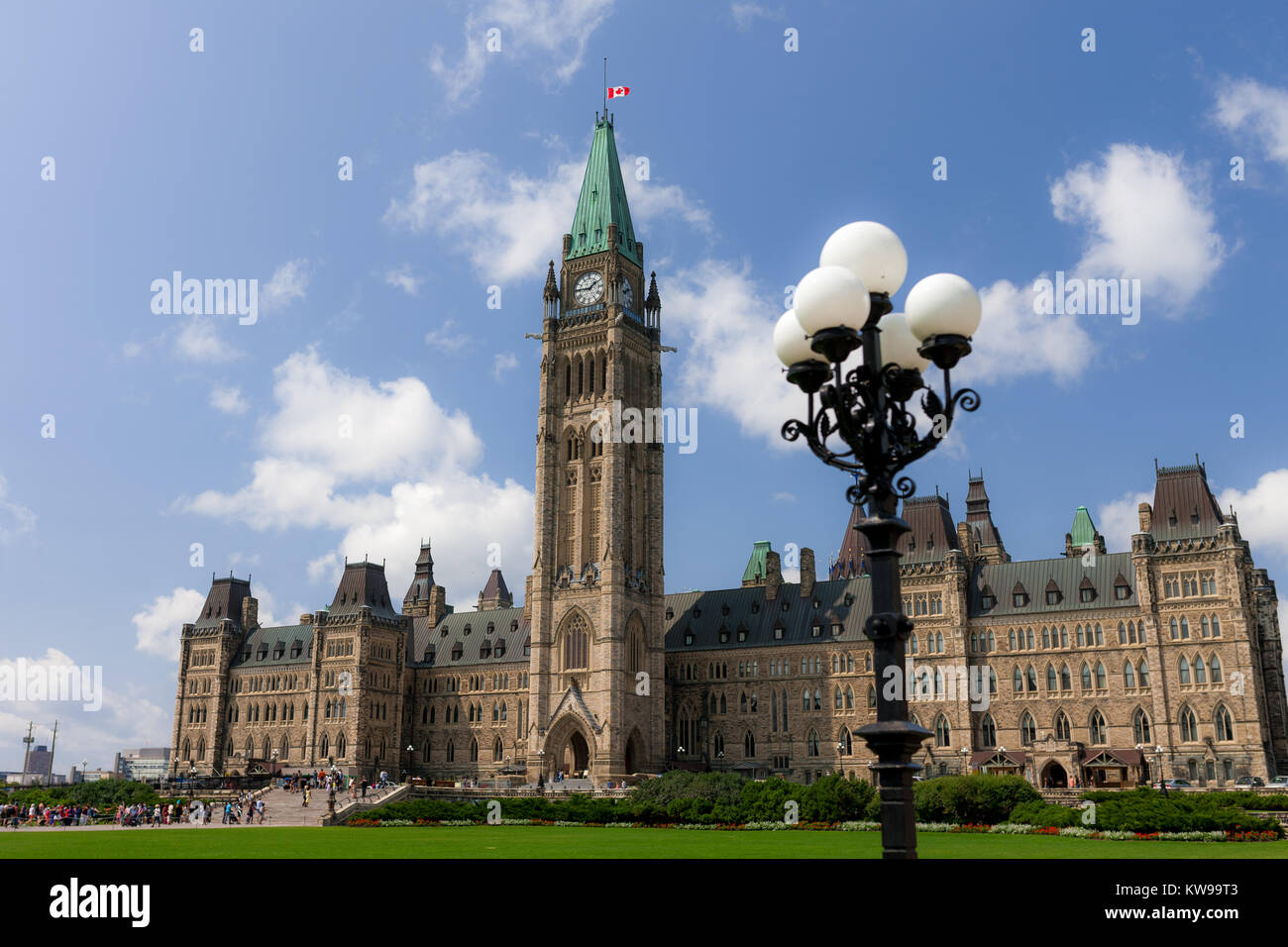 La Chambre des communes et de l'Édifice du Centre du Parlement à Ottawa, Ontario, Canada. Banque D'Images