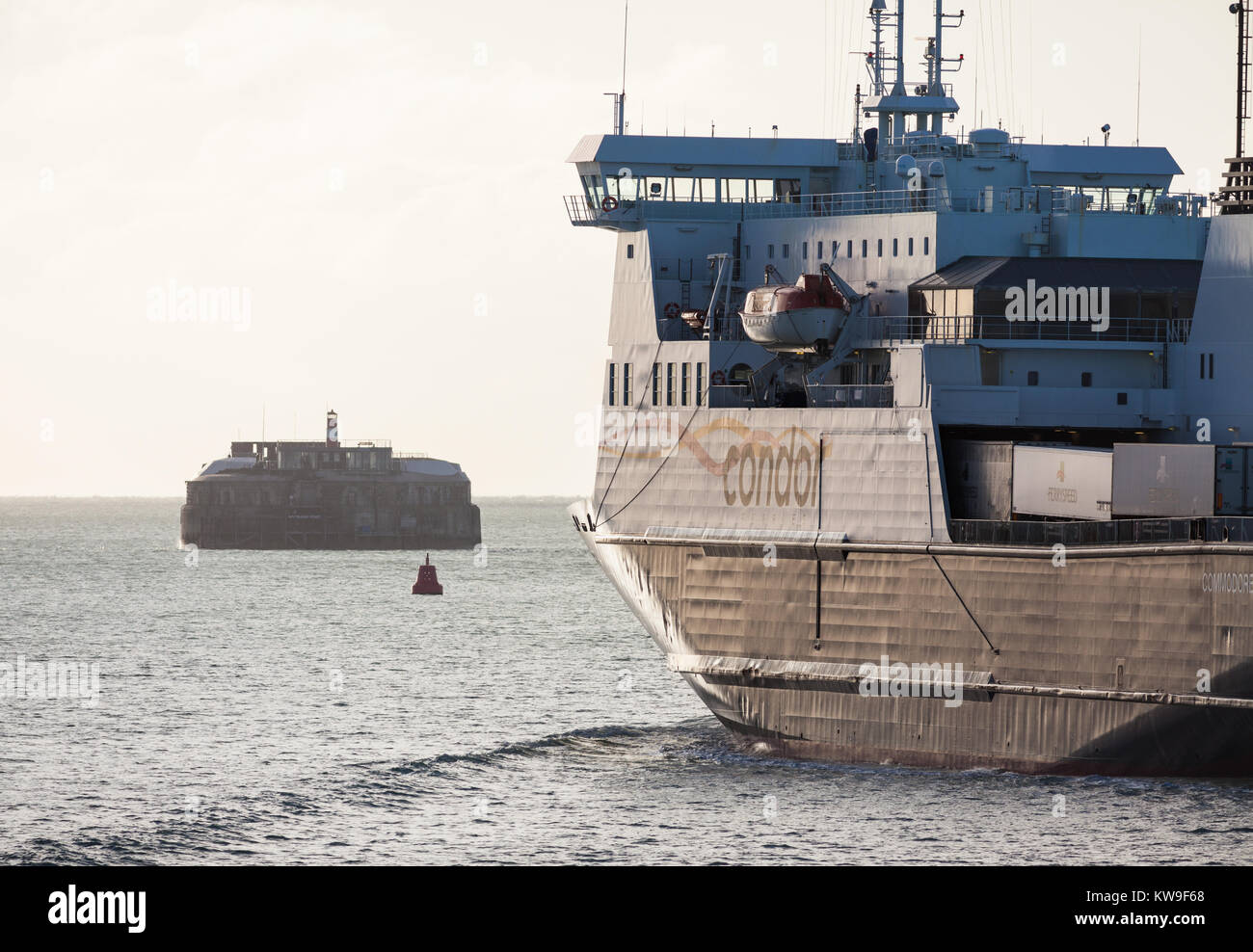 Le channel island ferry, le Commodore Clipper, au départ de Portsmouth Harbour Banque D'Images