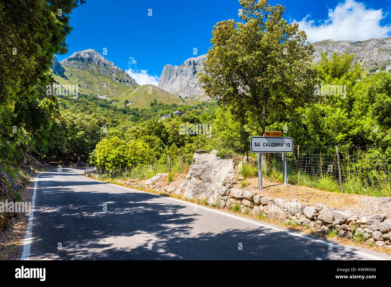 Road to Sa Calobra, Mallorca, Espagne, célèbre pour ses nombreuses épingles Banque D'Images