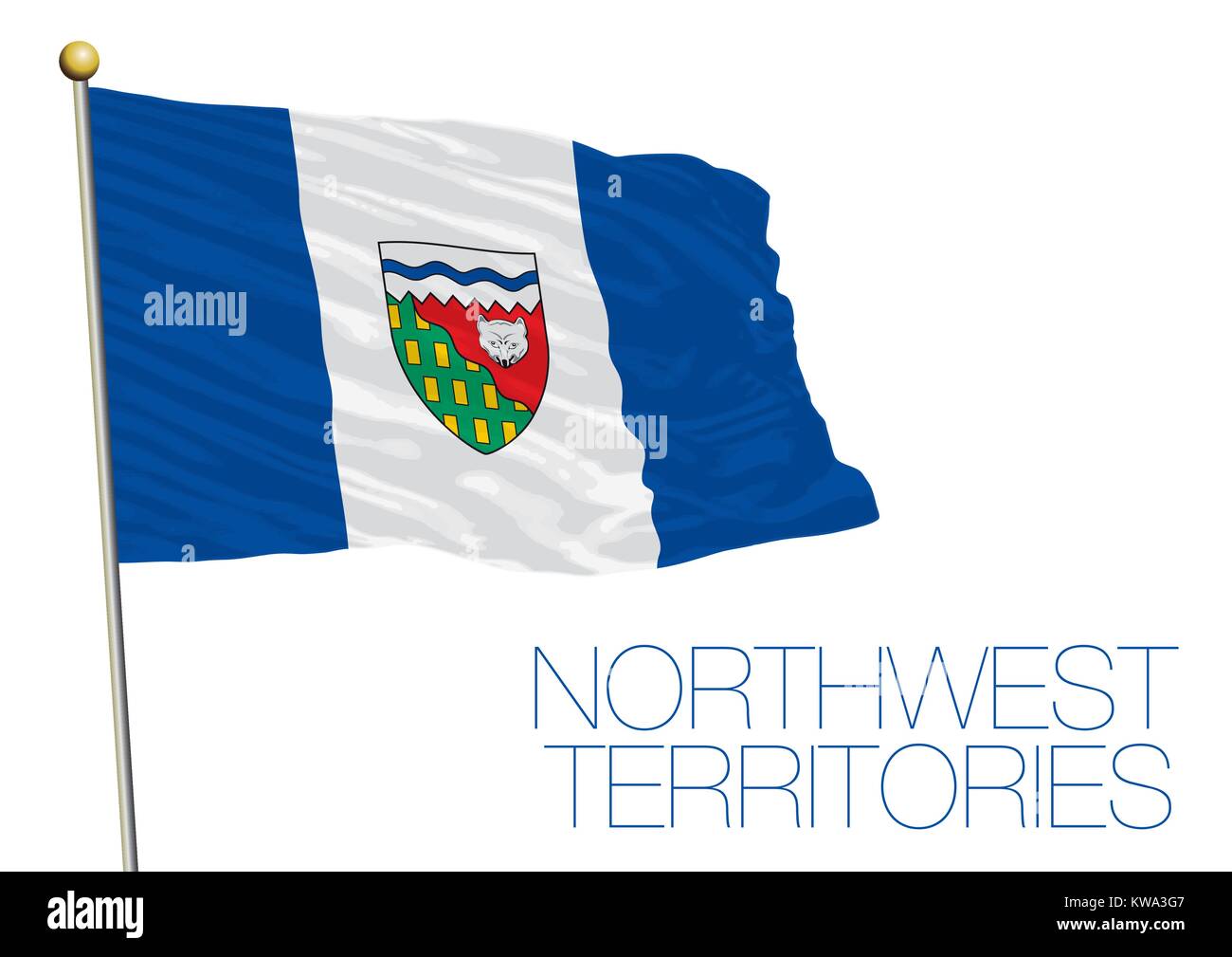 Drapeau régionale du nord-ouest, Canada Illustration de Vecteur