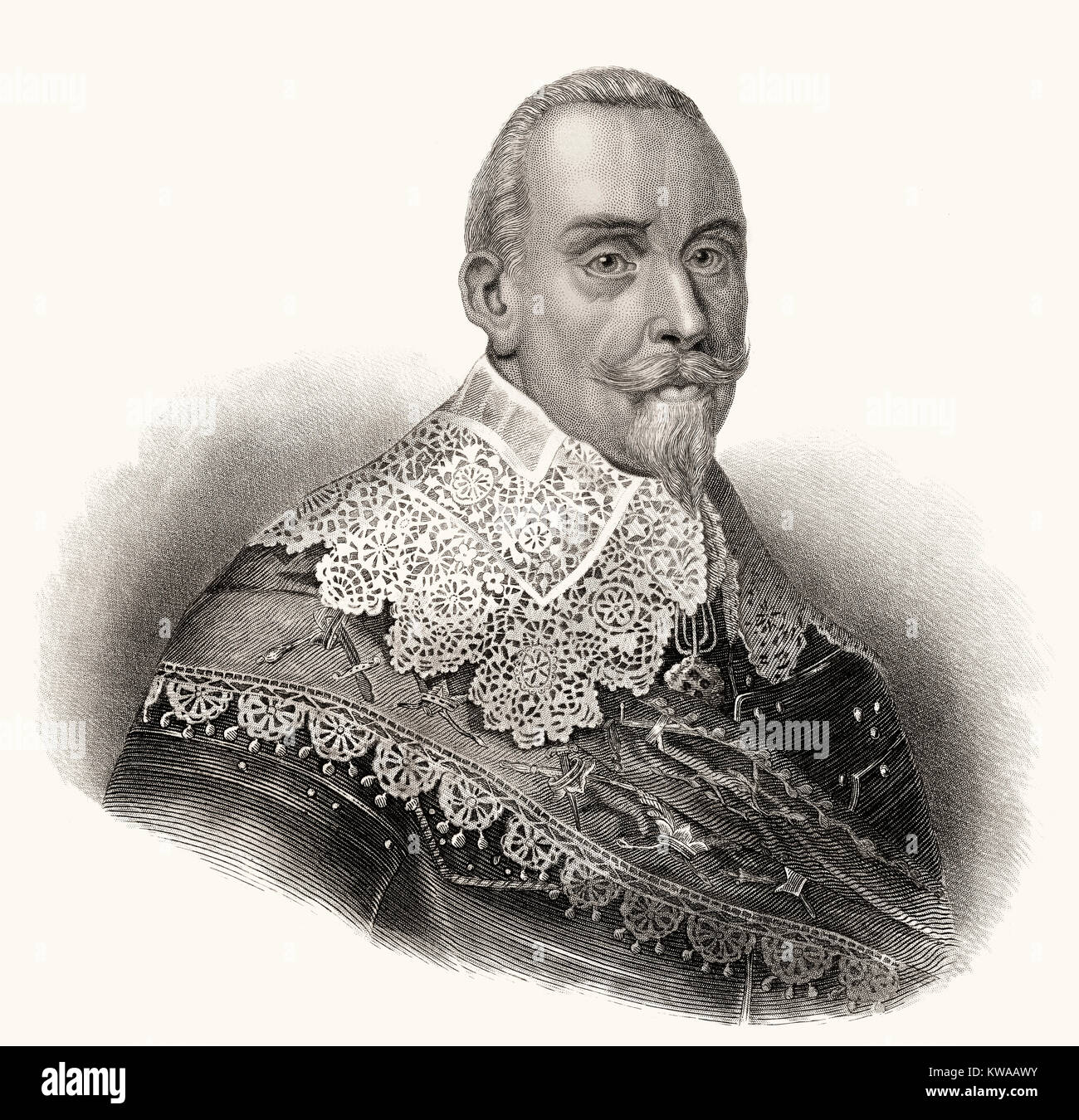 Gustav II Adolf, 1594 - 1632, Roi de Suède à partir de la famille régnante du Vasa Banque D'Images